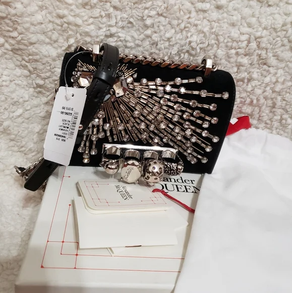 Alexander McQueen Mini Embellished Jewelled Satchel - Picture 13 of 13